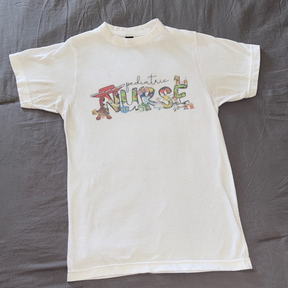 Pediatric Nurse shirt. Ideal for nurses looking for cute tops to wear to work.